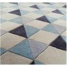 Buy Rhombus Design Rug - Wool - Wolla Blue 58284 - prices