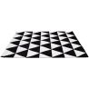 Buy Triangles Design Rug - Wool - Trya White / Black 58452 - prices