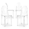 Buy X4 Dining chair Victoire Design Transparent Grey transparent 16459 - in the EU