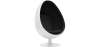 Buy Armchair Ele Chair - White Exterior - Fabric Black 13192 - prices