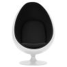 Buy Armchair Ele Chair - White Exterior - Fabric Black 13192 - in the EU