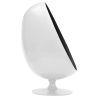 Buy Armchair Ele Chair - White Exterior - Fabric Black 13192 at MyFaktory