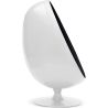 Buy Armchair Ele Chair - White exterior - Faux Leather Black 13193 at MyFaktory