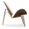 Buy Design Armchair - Scandinavian Armchair - Upholstered in Leather - Luna White 16776 in the Europe