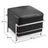 Buy SQUAR Footrest (Ottoman) - Premium Leather Black 55761 at MyFaktory