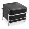Buy SQUAR Footrest (Ottoman) - Premium Leather Black 55761 - prices