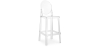 Buy Bar stool with backrest Victoire - 65cm - Design Transparent Transparent 58805 - in the EU
