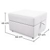 Buy Fabric puf with storage - Otto White 58769 at MyFaktory