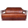 Buy Design Sofa Churchill Lounge - 2 places - Premium Leather & Stainless Steel Vintage brown 48369 - in the EU