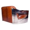 Buy Design Sofa Churchill Lounge - 2 places - Premium Leather & Stainless Steel Vintage brown 48369 in the Europe
