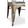 Buy Dining chair Bistrot Metalix Industrial Square Metal - New Edition Metallic bronze 32871 - prices