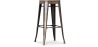 Buy Industrial Design Bar Stool - Wood & Steel - 76cm - Metalix Industriel 54406 in the Europe
