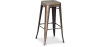 Buy Industrial Design Bar Stool - Wood & Steel - 76cm - Metalix Industriel 54406 - in the EU