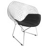 Buy Dining Chair Bertold Diam in Chrome Steel  Black 16443 - prices