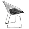 Buy Dining Chair Bertold Diam in Chrome Steel  Black 16443 in the Europe