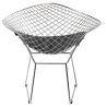 Buy Dining Chair Bertold Diam in Chrome Steel  Black 16443 home delivery