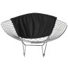 Buy Dining Chair Bertold Diam in Chrome Steel  Black 16443 with a guarantee