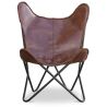 Buy Butterfly chair - brown leather - Cuik Chocolate 58895 - in the EU