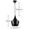 Buy Fat Shade Pendant Lamp - Aluminium Black 22726 - in the EU