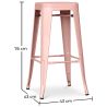 Buy Bistrot Metalix Stool - Matte Metal - 76cm Lavander 58994 - in the EU