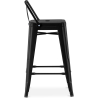 Buy Bar Stool with Backrest Industrial Design - 60cm - Metalix Black 58409 in the Europe