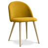 Buy Dining Chair - Upholstered in Fabric - Scandinavian Style -Bennett Yellow 58982 - in the EU