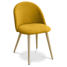 Buy Dining Chair - Upholstered in Fabric - Scandinavian Style -Bennett Yellow 58982 in the Europe