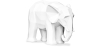 Buy Decorative Elephant Figure - Matte White - Fanto White 59009 - prices