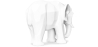 Buy Decorative Elephant Figure - Matte White - Fanto White 59009 in the Europe