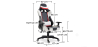 Buy Gaming Desk Chair Reclinable 180º Ergonomic  White 59025 home delivery
