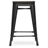 Buy Bar Stool - Industrial Design - Wood & Steel - 60cm -Metalix Green 58354 - in the EU
