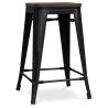 Buy Bar Stool - Industrial Design - Wood & Steel - 60cm -Metalix Green 58354 at MyFaktory