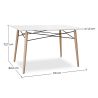 Buy Table de salle à manger rectangulaire Deswood  White 59075 - in the EU