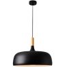 Buy Ceiling lamp in black metal and wood - Cirkas Black 59163 - in the EU