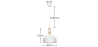 Buy White metal and wood ceiling lamp - Vidar White 59164 home delivery
