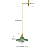 Buy Gold metal and glass wall lamp - Sven Green 59165 at MyFaktory