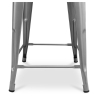 Buy Industrial Design Bar Stool with Backrest - Wood & Steel - 60 cm - Metalix Pastel orange 59117 - in the EU