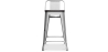 Buy Industrial Design Bar Stool with Backrest - Wood & Steel - 60 cm - Metalix Pastel orange 59117 - in the EU