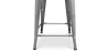 Buy Industrial Design Bar Stool with Backrest - Wood & Steel - 60 cm - Metalix Pastel orange 59117 - in the EU