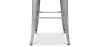Buy Wooden Bistrot Metalix stool with small backrest - 76 cm Pastel orange 59118 at MyFaktory