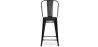 Buy Bistrot Metalix square bar stool with backrest - 60cm Grey blue 58410 at MyFaktory
