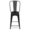 Buy Bistrot Metalix square bar stool with backrest - 60cm Grey blue 58410 in the Europe