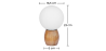 Buy Wooden lamp with  globe screen shade White 59168 home delivery