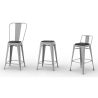 Buy Cushion with magnets for Bistrot Metalix square seat Chair Black 59140 home delivery