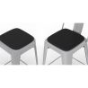 Buy Cushion with magnets for Bistrot Metalix square seat Chair Black 59140 with a guarantee