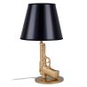 Buy Design Table Lamp Metal - Woody Gold 22731 - in the EU
