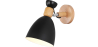 Buy Jors Scandinavian style wall lamp - Metal and wood Black 59294 - prices