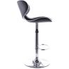 Buy Swivel Chromed Metal Curved Back Bar Stool - Height Adjustable Black 49743 at MyFaktory
