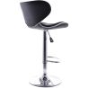 Buy Swivel Chromed Metal Curved Back Bar Stool - Height Adjustable Black 49743 in the Europe