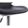 Buy Swivel Chromed Metal Curved Back Bar Stool - Height Adjustable Black 49743 with a guarantee